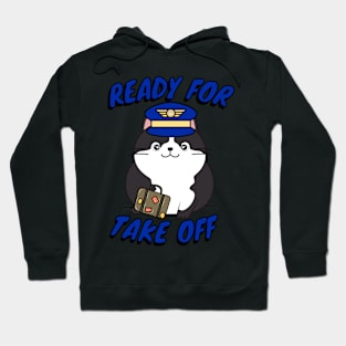 Funny Pilot fat cat Hoodie